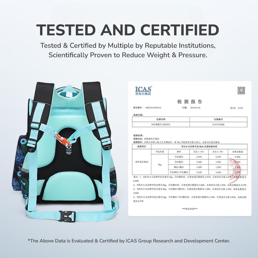 Sun Eight Wonderz Ergonomic Spine Protection Primary School Bag - Sun Eight