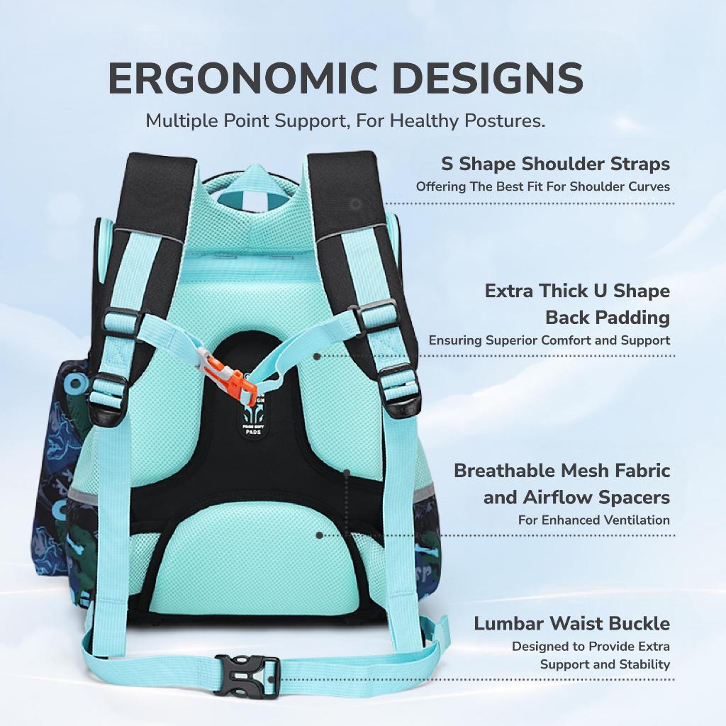 Sun Eight Wonderz Ergonomic Spine Protection Primary School Bag - Sun Eight