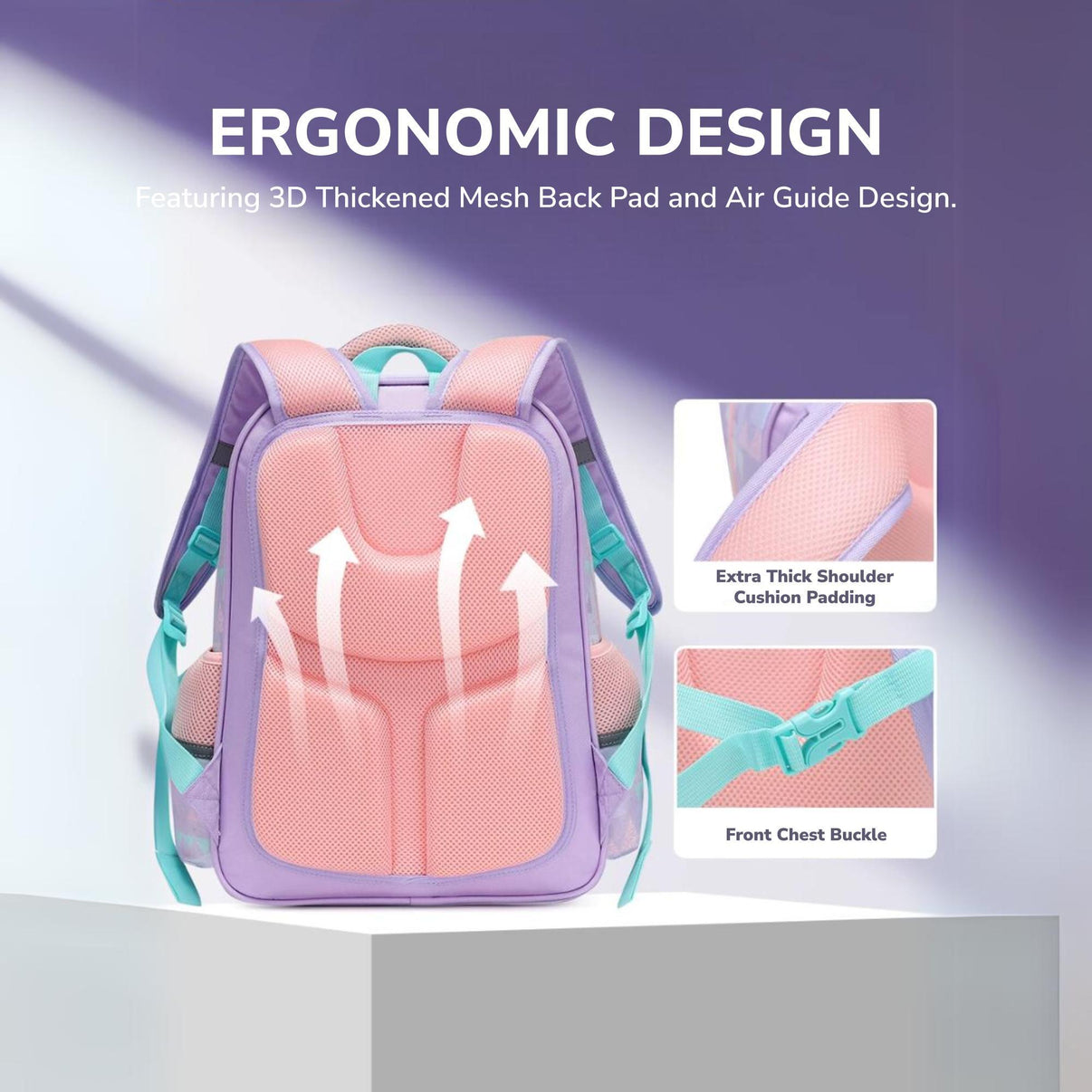 Sun Eight Snazz Ergonomic Spine Protection Primary School Bag - Sun Eight