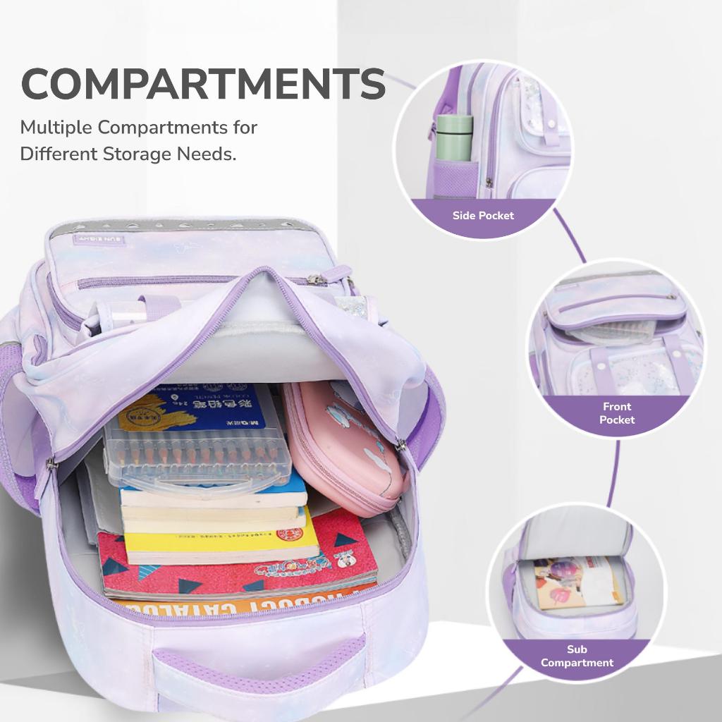 Sun Eight Sparkz Ergonomic Spine Protection Primary School Bag - Sun Eight