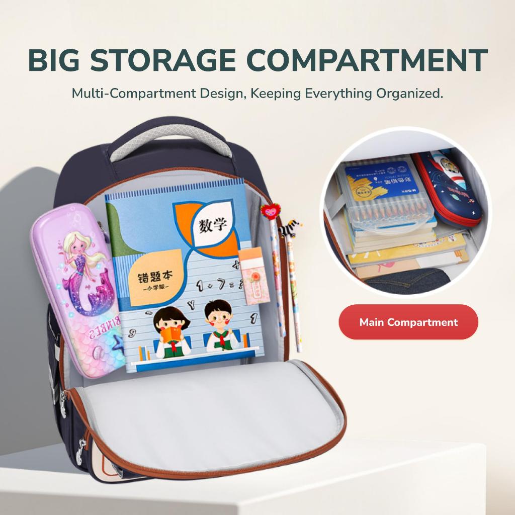 binbes® by Sun Eight Packz Ergonomic Spine Protection Primary School Bag - Sun Eight