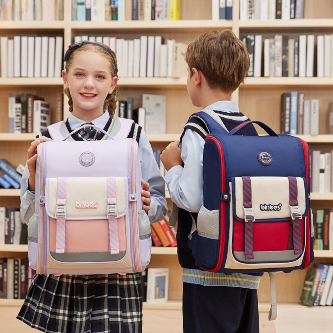 binbes® by Sun Eight Tomz Ergonomic Spine Protection Primary School Bag with 26° Back Fit - Sun Eight