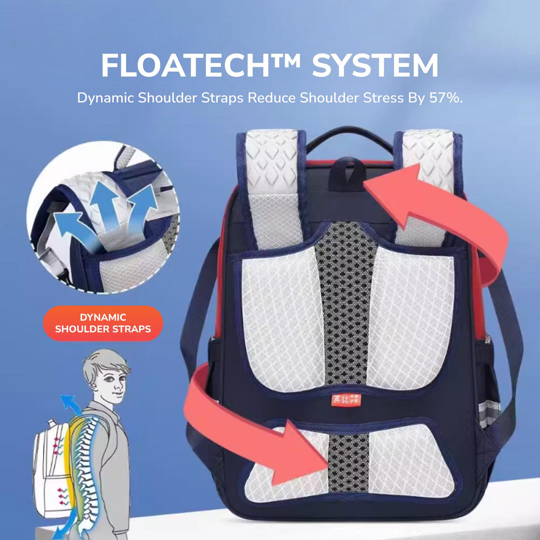 binbes® by Sun Eight Masterz Ergonomic Spine Protection Primary School Bag with FLOATECH™ - Sun Eight